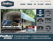 Tablet Screenshot of probuiltsteel.com